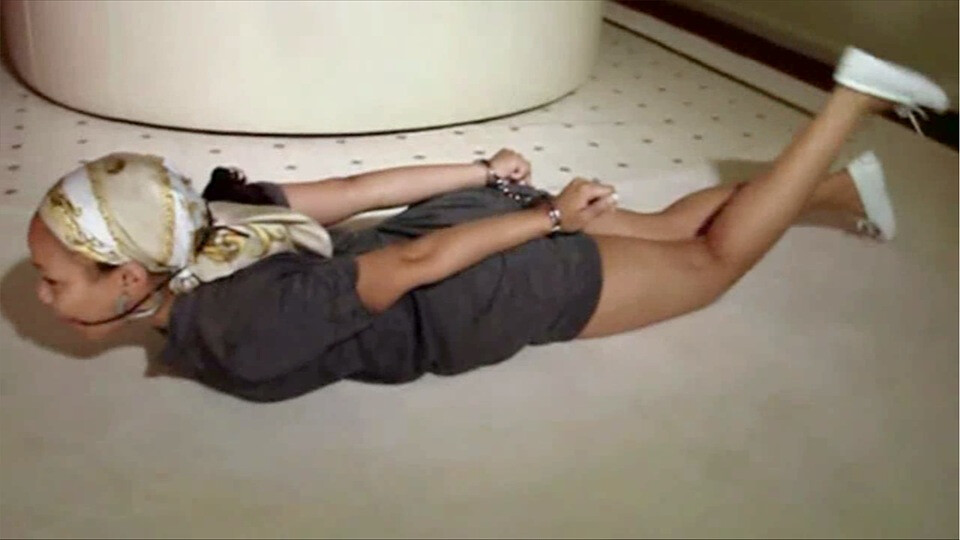 Phoenix-BGBv09 - Ball-gagged and Handcuffed in Moccasins