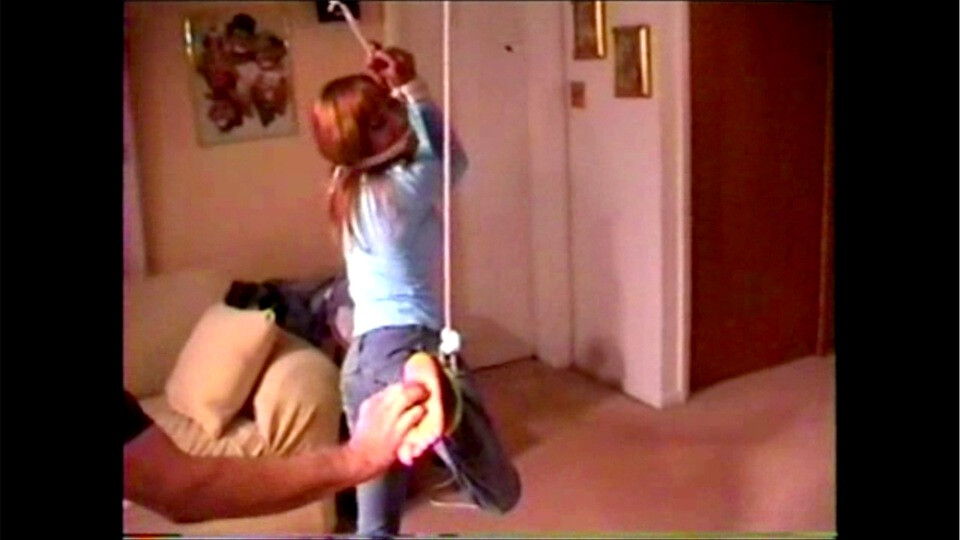 Danaya-BGBv36 - Suspended Barefoot in Jeans on 1 Leg & Tickled on Sole