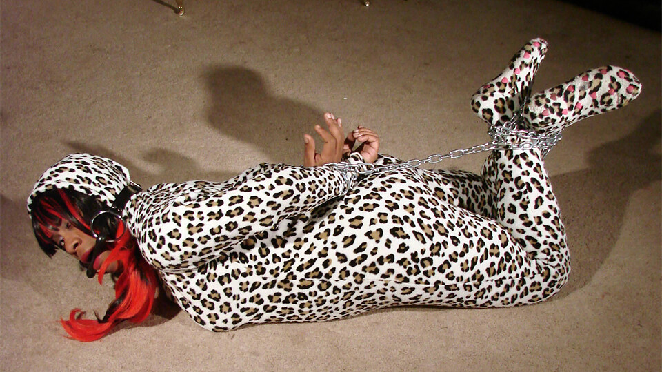 Bunny-BGBv23 - Bit-gagged and Hogtied with Chains in Footie Pajamas