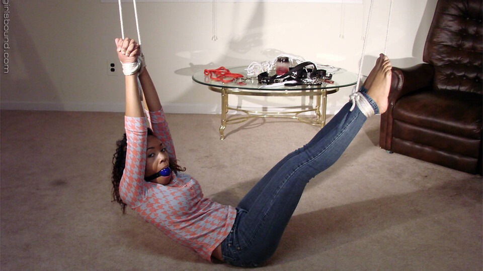 Aether-BGBv78 - Ball-gagged and Barefoot in Jeans, Spanked on Soles